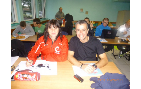 Deux entraineurs  l’OAH en formation 2ème degré -12ans -16ans au CREPS de Wattignies.