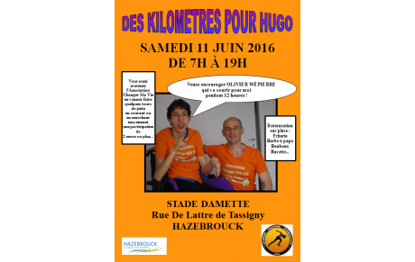 Des kilomètres pour Hugo